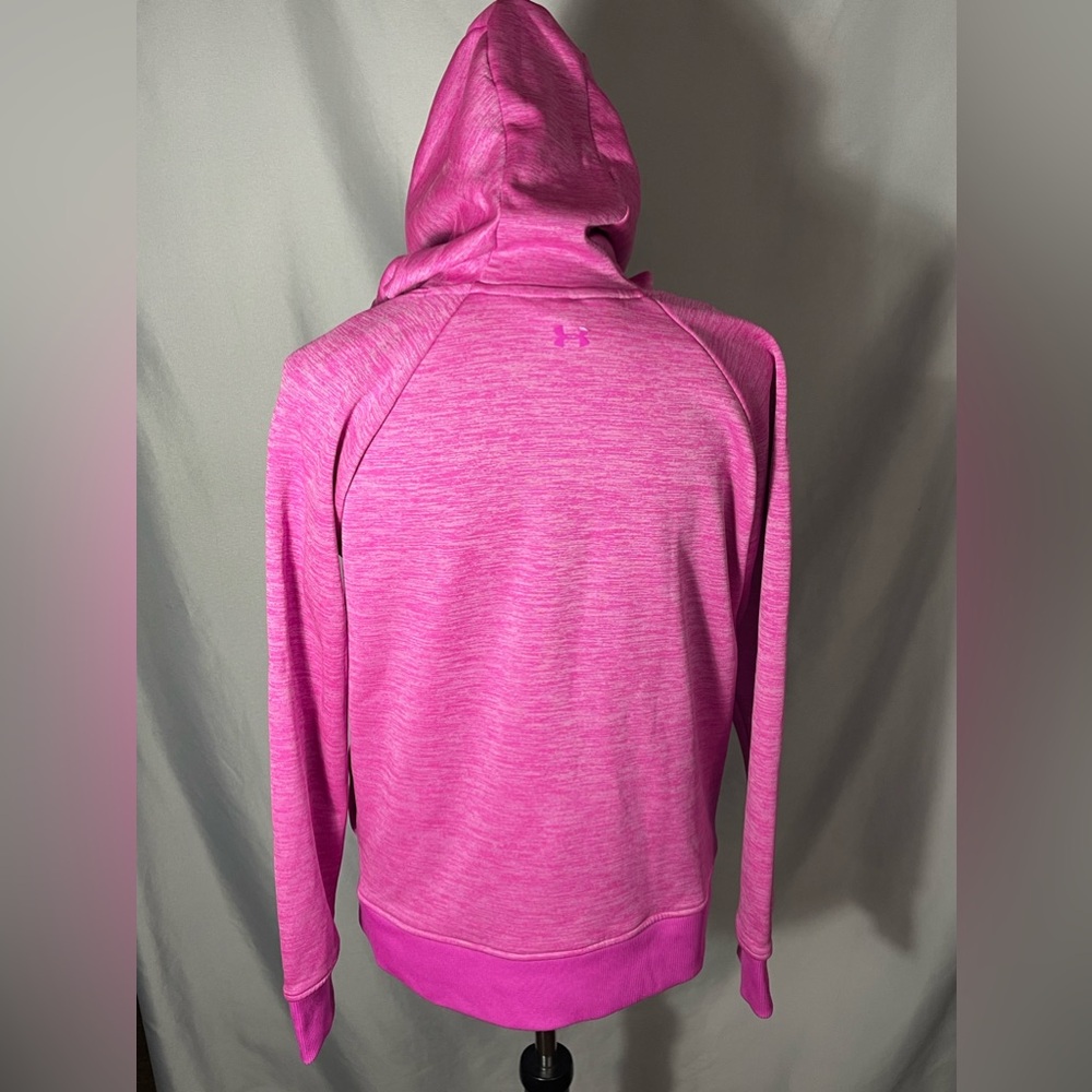 Under Armour Women's Long Sleeve Funnel Neck Cold gear Sweatshirt Hoodie Pink M - Picture 2 of 8